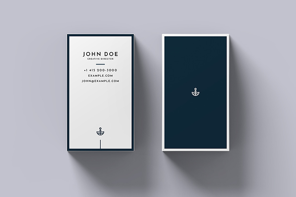 North Business Card Template Mockup in Business Card Templates - product preview 6