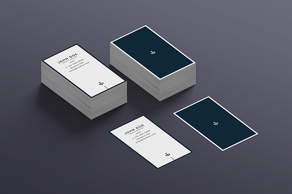 North Business Card Template Mockup in Business Card Templates - product preview 11
