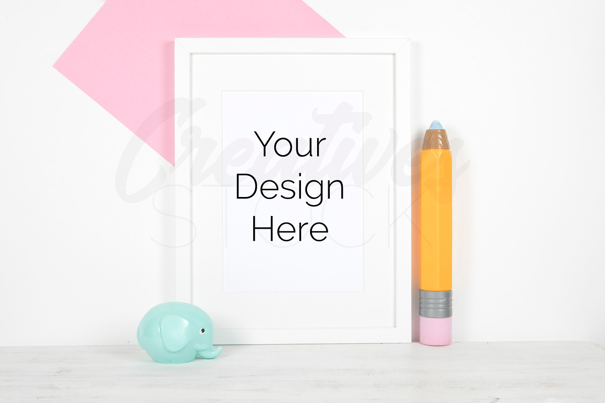 Nursery A4 Frame Mock Up - PSD/JPEG in Print Mockups - product preview 8