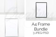 A4 Frame Mock Up Bundle - PSD/JPEG