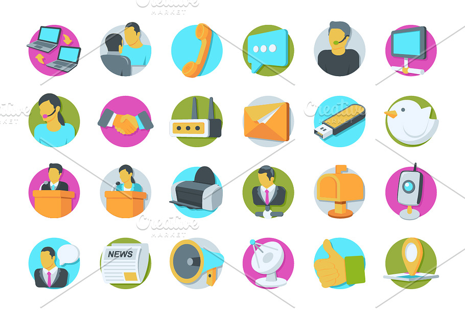 69 Network and Communication Icons 