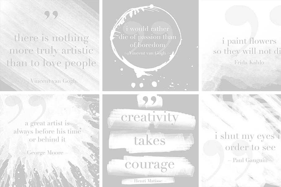 Art Quote Templates for Social Media