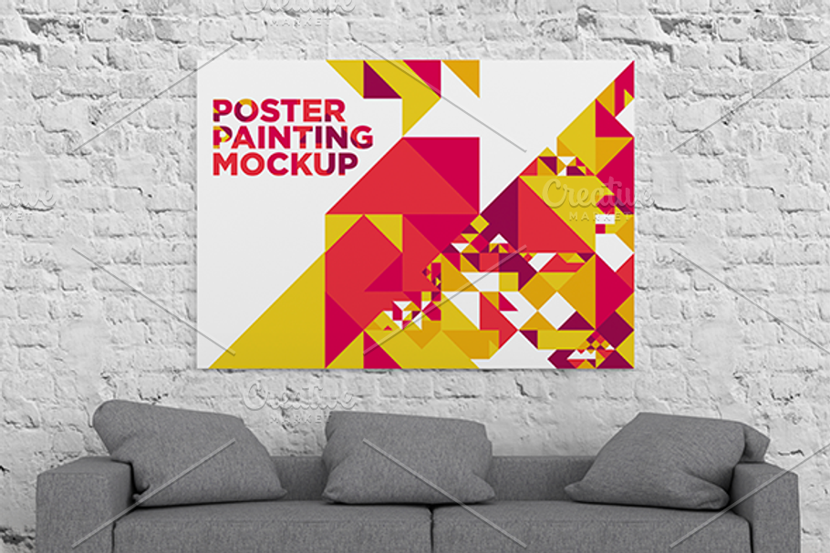 Poster Painting MockUp 004 in Print Mockups - product preview 8