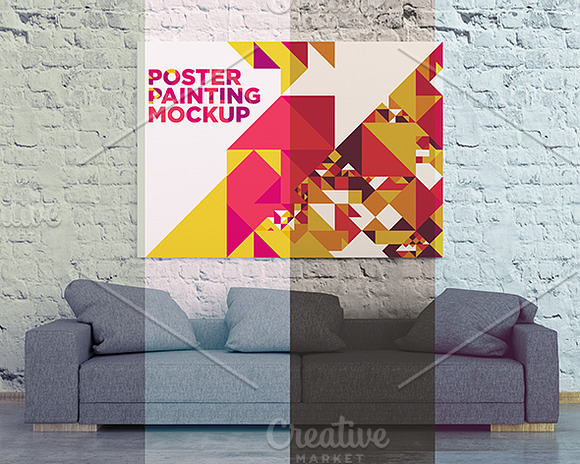 Poster Painting MockUp 004 in Print Mockups - product preview 1