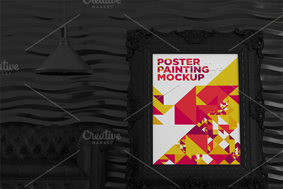 Poster Painting MockUp 005 in Print Mockups - product preview 8