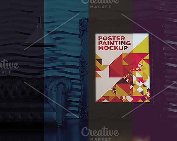 Poster Painting MockUp 005 in Print Mockups - product preview 1