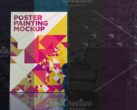 Poster Painting MockUp 006 in Print Mockups - product preview 1