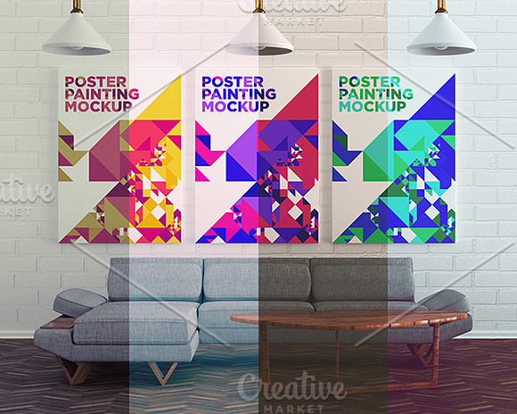 Poster Painting MockUp 007 in Print Mockups - product preview 1