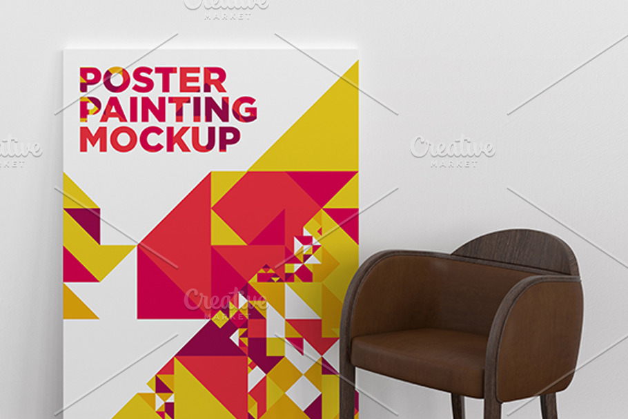 Poster Painting MockUp 009 in Print Mockups - product preview 8