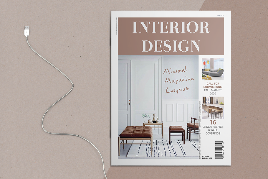 Interior Design Magazine Magazine Templates Creative Market