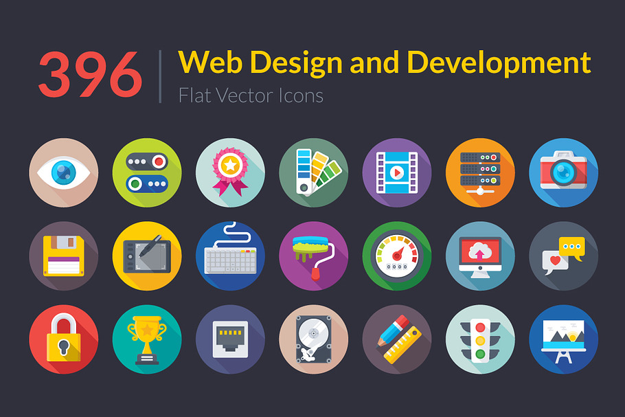 396 Web Design and Development Icons