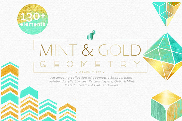 Mint & Gold Geometry Collection