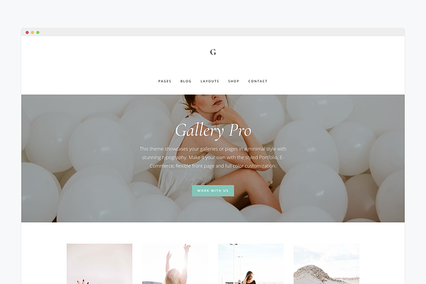 WordPress Website Theme- Gallery Pro