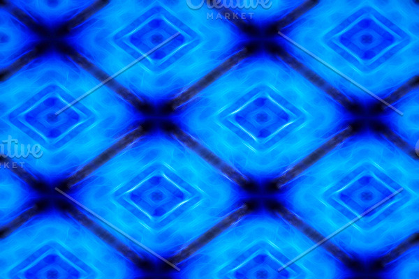 Diagonal glowing blue cubes illustration 