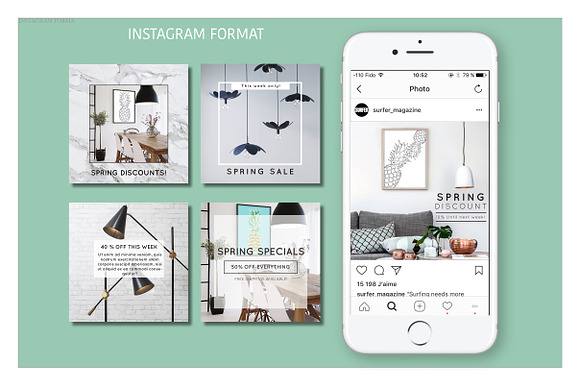 Instagram Template Marble in Instagram Templates - product preview 4