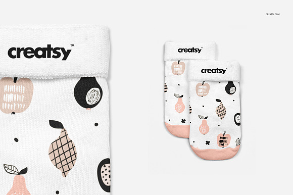 Baby Socks 3 Mockup Set in Product Mockups - product preview 2
