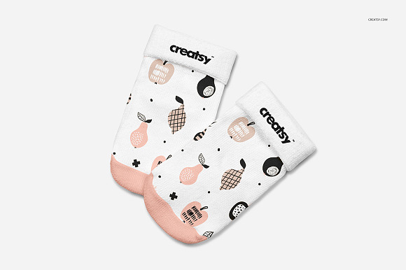 Baby Socks 3 Mockup Set in Product Mockups - product preview 4