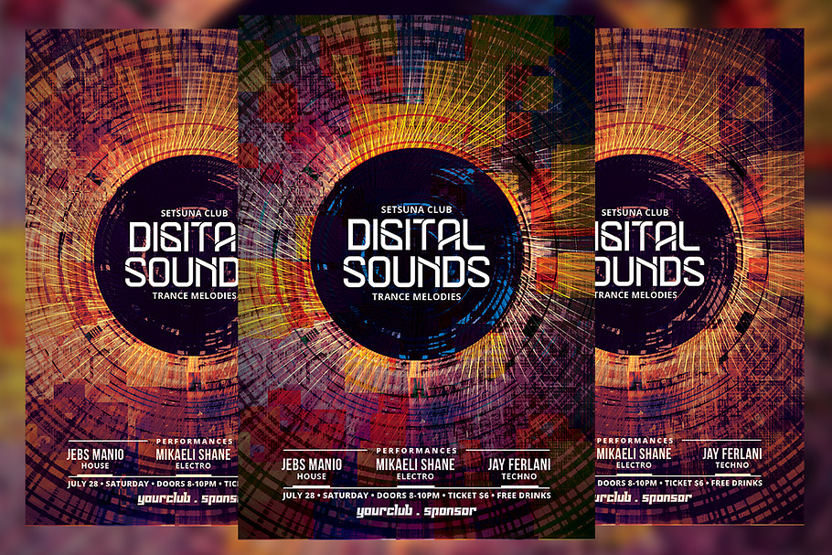 Digital Sounds Flyer in Flyer Templates - product preview 8