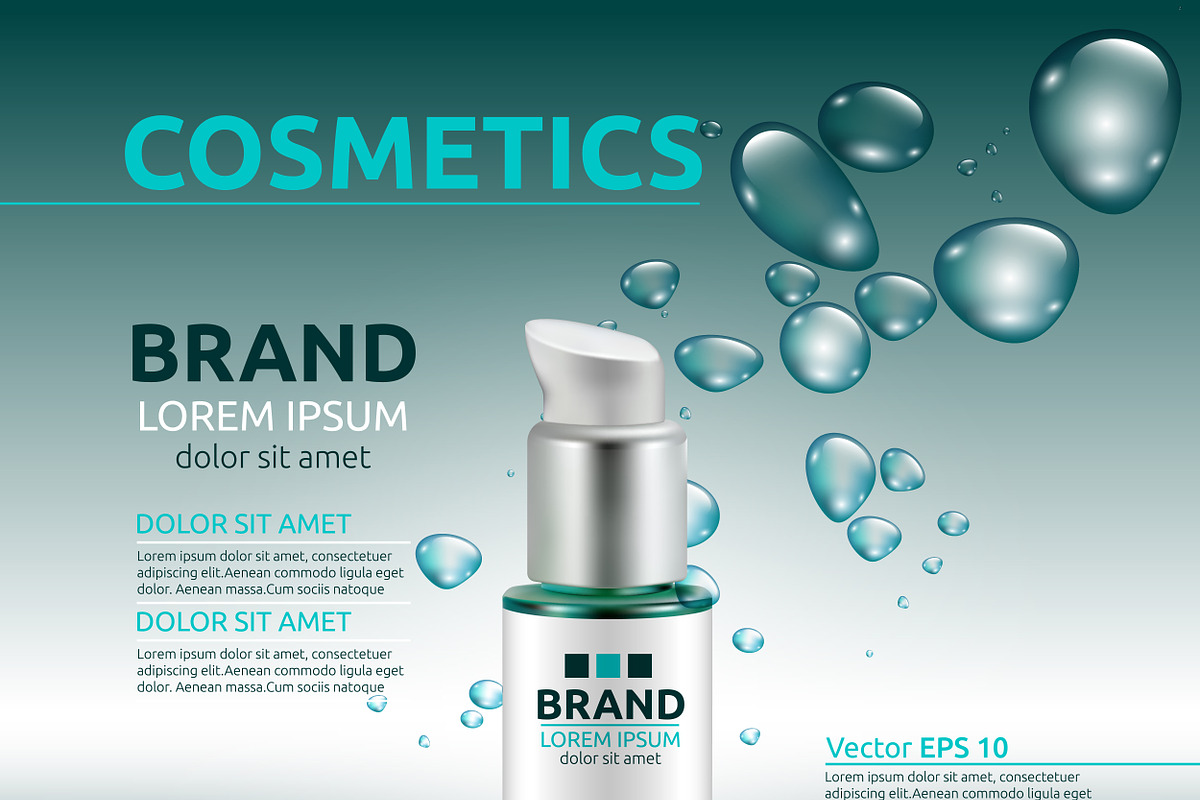 Vector moisturizing cosmetic mockup in Product Mockups - product preview 8