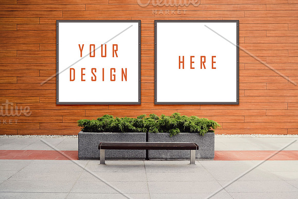 Street Billboard Mockup Template in Mockup Templates - product preview 1