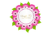 Cute Congratulation Postcard with Dahlia Flower
