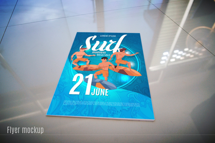 Flyer or Poster Mock-Up in Print Mockups - product preview 8