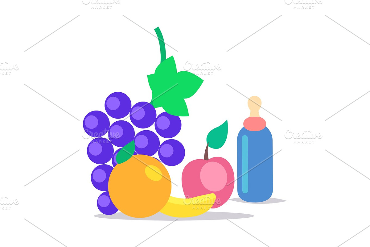 Kids Healthy Ration Flat Vector Concept in Illustrations - product preview 8