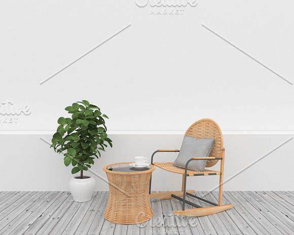 Blank wall mockup - art work in Print Mockups - product preview 3