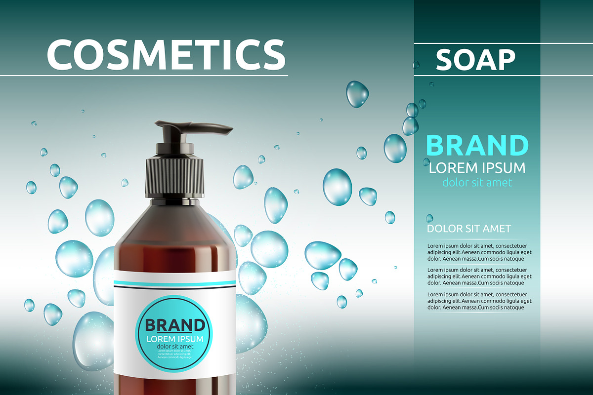 Vector liquid soap cosmetic mockup in Product Mockups - product preview 8