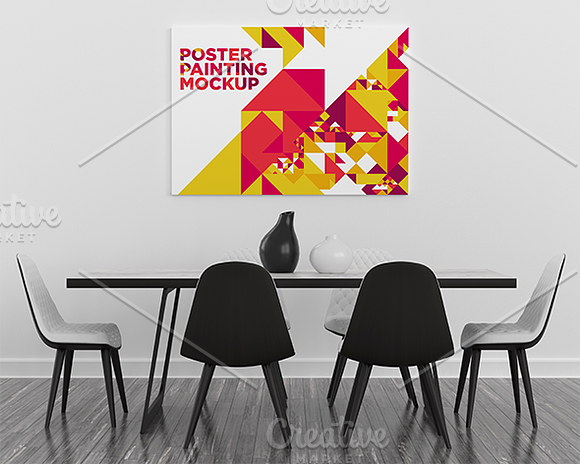 Poster Painting MockUp Pack 001 in Print Mockups - product preview 2