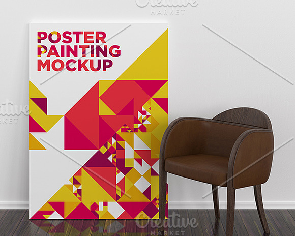 Poster Painting MockUp Pack 001 in Print Mockups - product preview 4