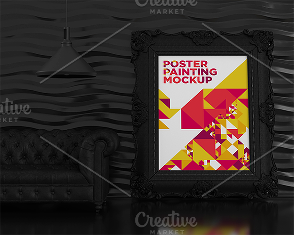 Poster Painting MockUp Pack 001 in Print Mockups - product preview 7