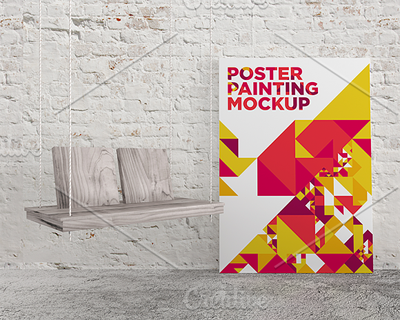 Poster Painting MockUp Pack 001 in Print Mockups - product preview 10