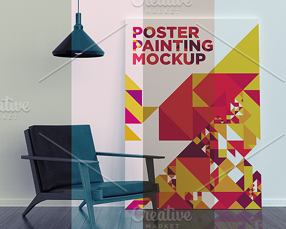 Poster Painting MockUp Pack 001 in Print Mockups - product preview 15