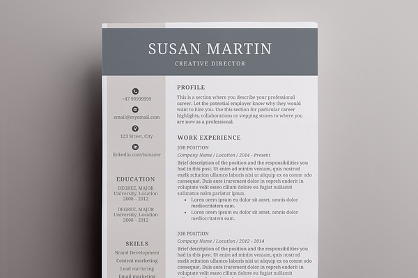 Creative resume template / CV