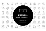 1270 Business Line Icons 