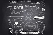 Chalkboard Wedding Clipart