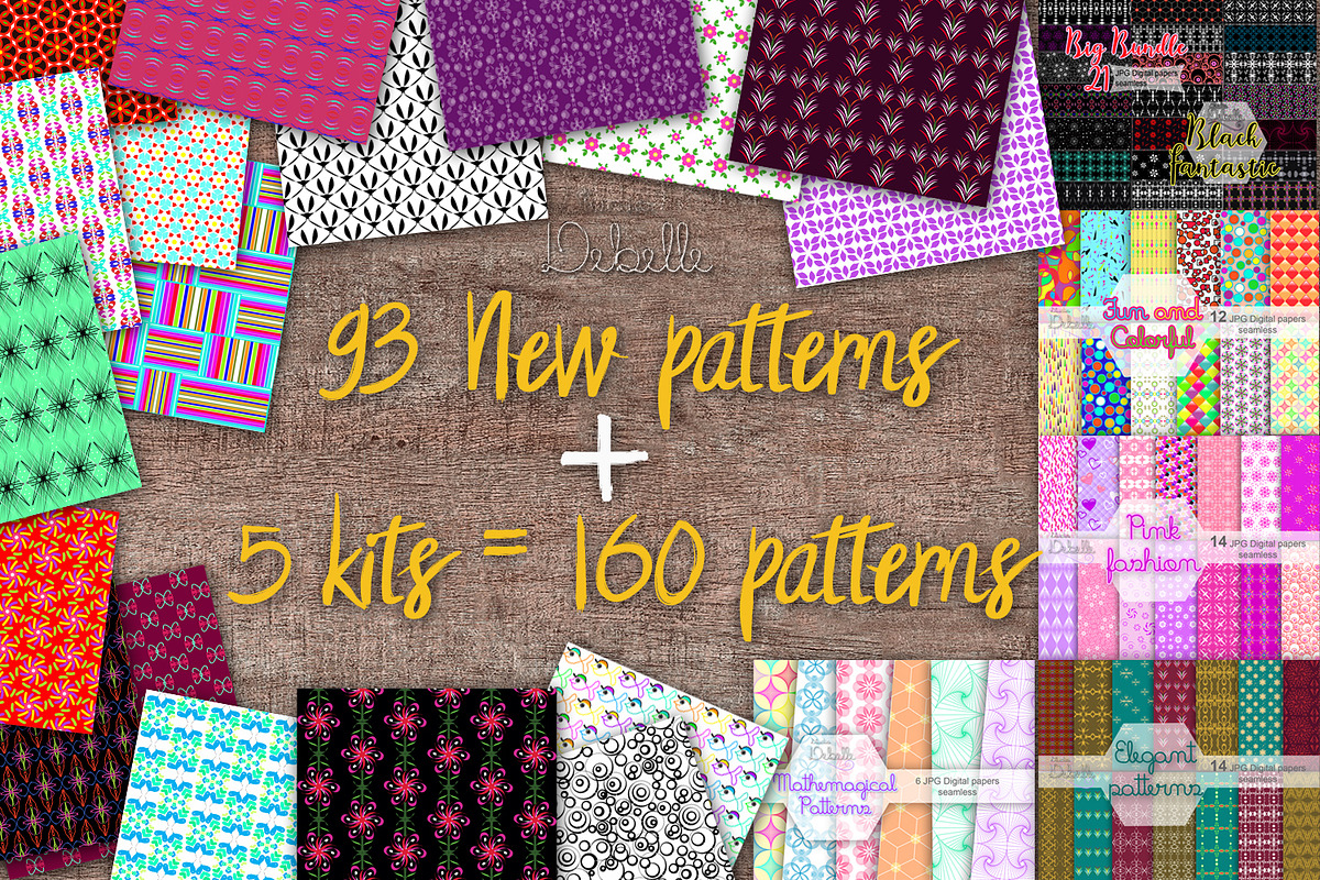 MEGA BUNDLE 160 Seamless Patterns in Patterns - product preview 8