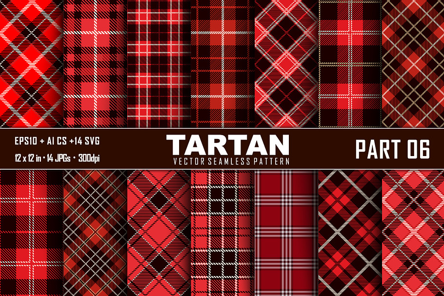 Seamless  Tartan Pattern Part -06 in Patterns - product preview 8