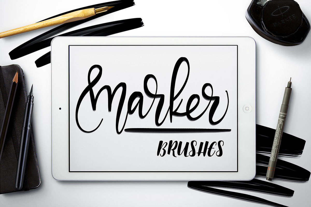 Marker brushes - Procreate in Photoshop Brushes - product preview 8