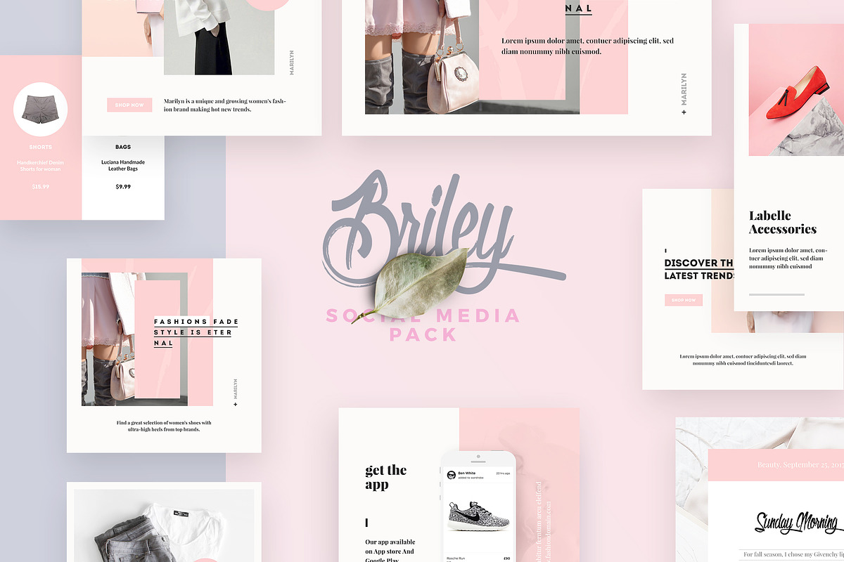 Briley Social Media Pack in Instagram Templates - product preview 8