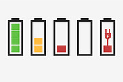 Battery indicator icons