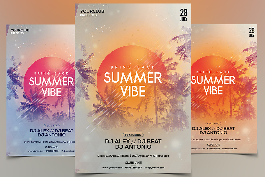 Summer Vibe - PSD Flyer Template