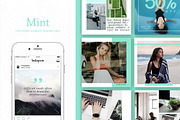 Mint | Instagram + stories templates