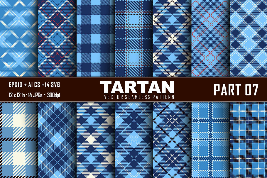 Seamless  Tartan Pattern Part -07 in Patterns - product preview 8