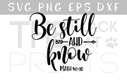 Be still and know Arrow SVG Bible