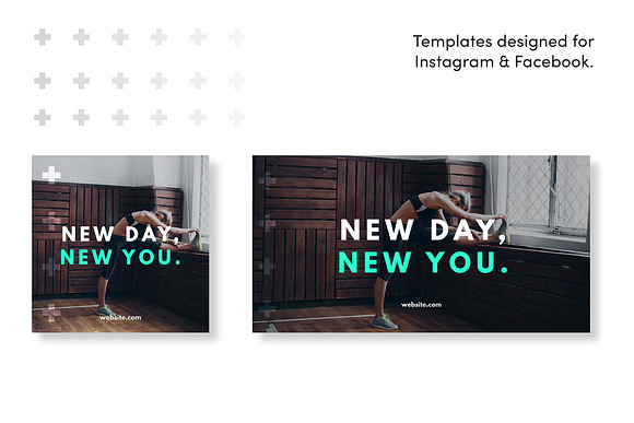 Health & Fitness Social Media Kit in Instagram Templates - product preview 2