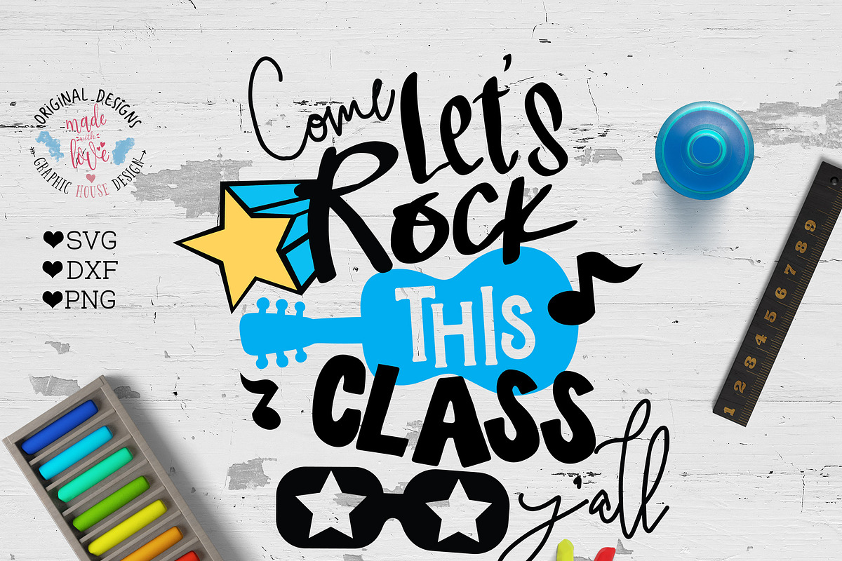 Let's Rock This Class Cut File in Illustrations - product preview 8