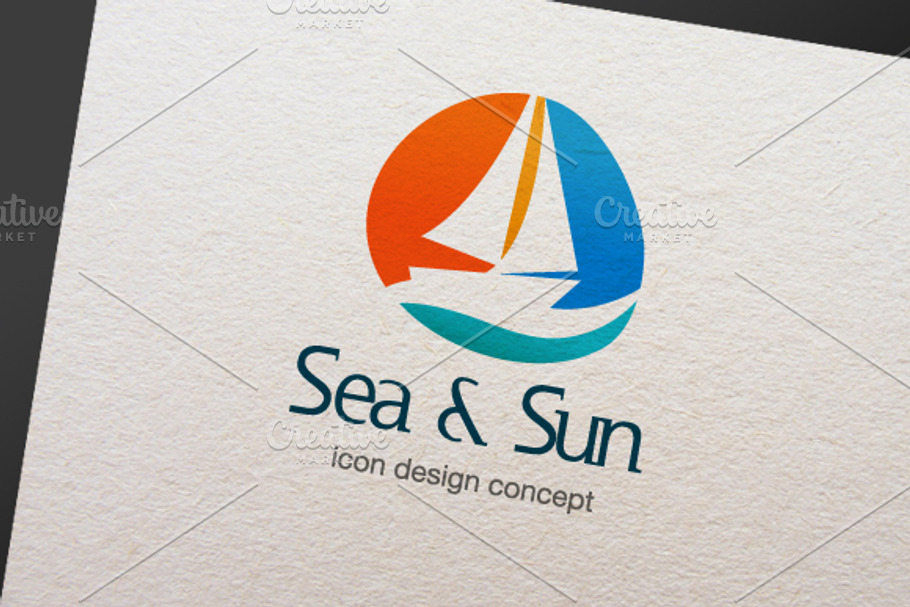 Sea & Sun - Logo Template in Logo Templates - product preview 8