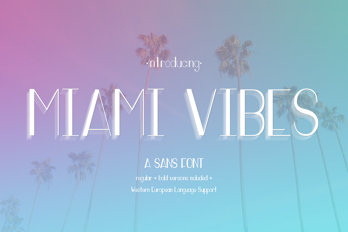 Miami Vibes Deco Sans Font in Sans-Serif Fonts - product preview 8